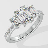 Three Stone Anniversary Diamond Ring