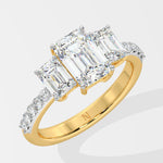 Emra Three Stone Anniversary Ring - House Of Quadri