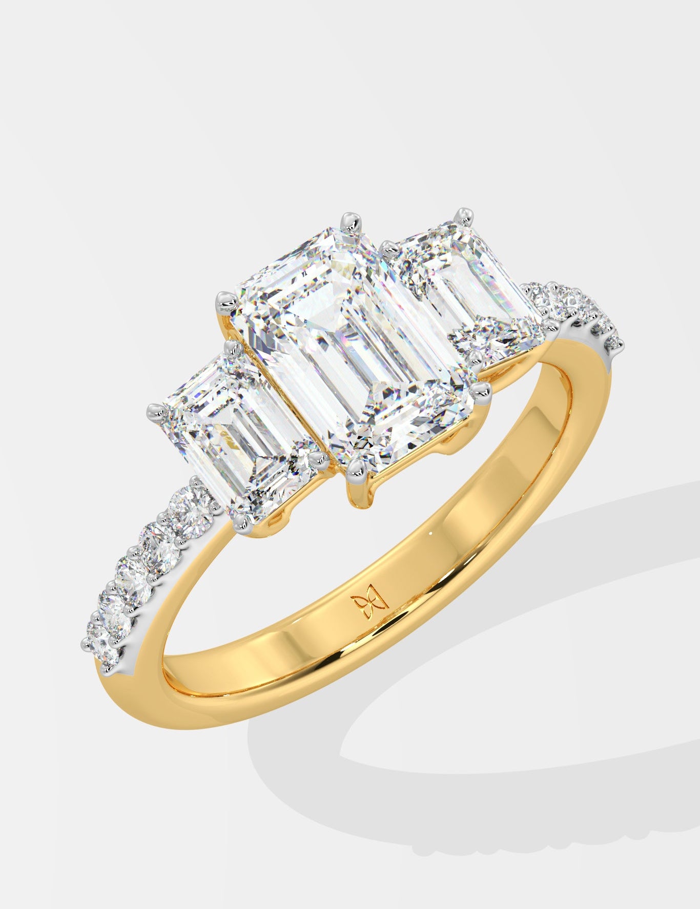 Emra Three Stone Anniversary Ring - House Of Quadri