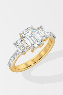 Three Stone Anniversary Diamond Ring - House of Quadri