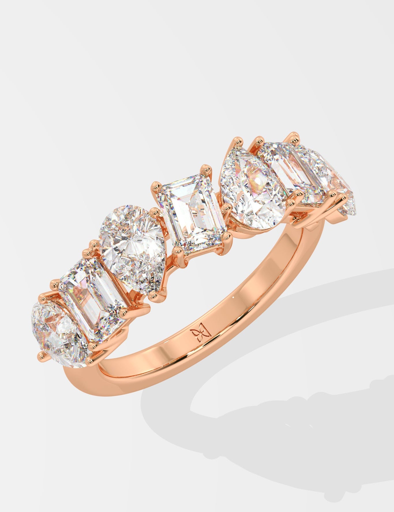 Askew Half Eternity Band - House Of Quadri