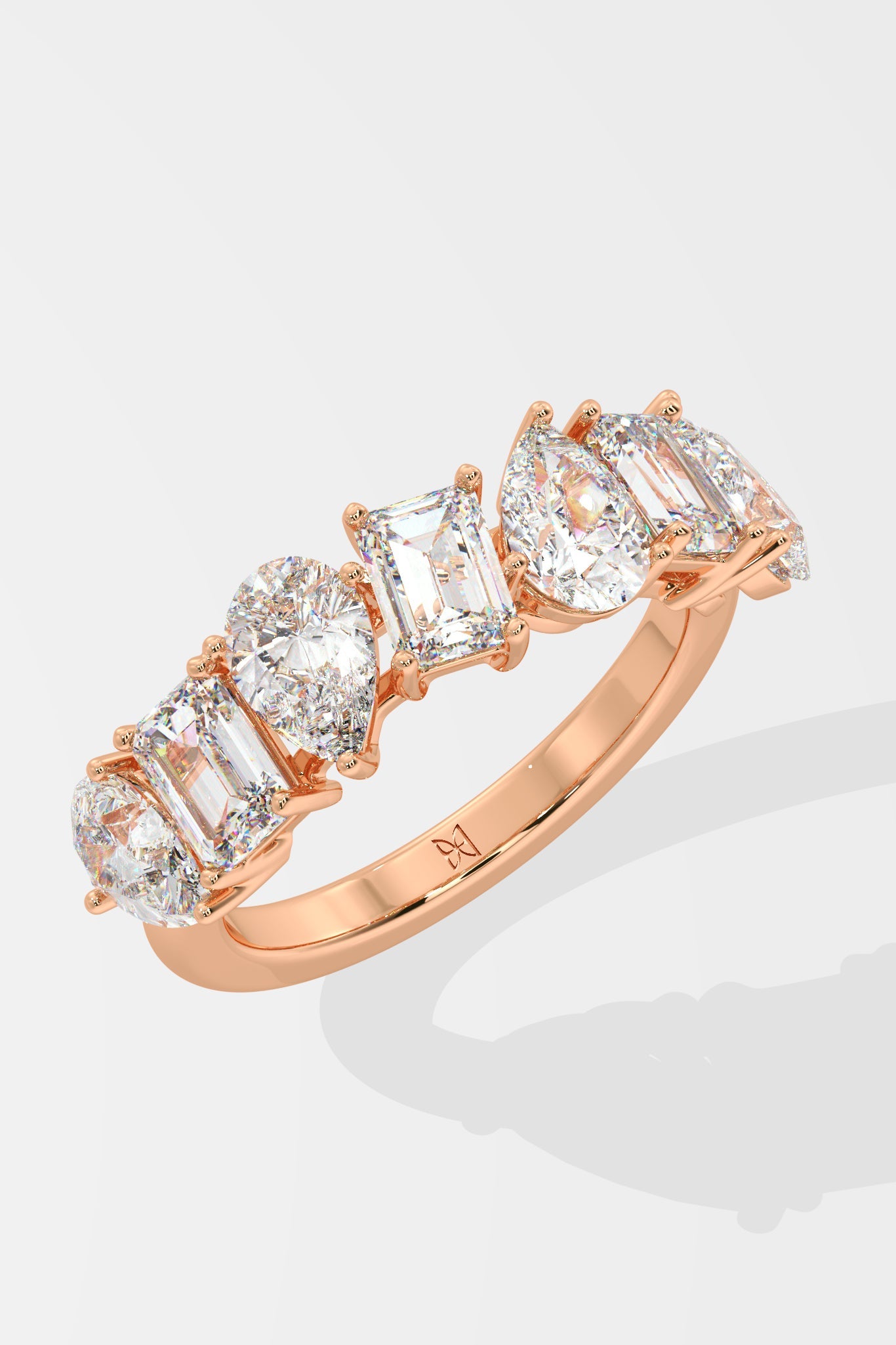 Askew Half Eternity Band - House Of Quadri
