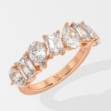 Pear & Emra Half Eternity Diamond Band