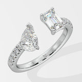 2 Stone Gap Ring