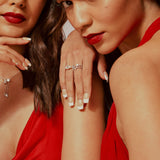 Askew 3 Stone Double Ring - House Of Quadri