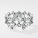 Askew 3 Stone Double Ring - House Of Quadri