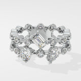 Askew 3 Stone Double Ring - House Of Quadri