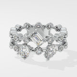 3 Stone Double Ring
