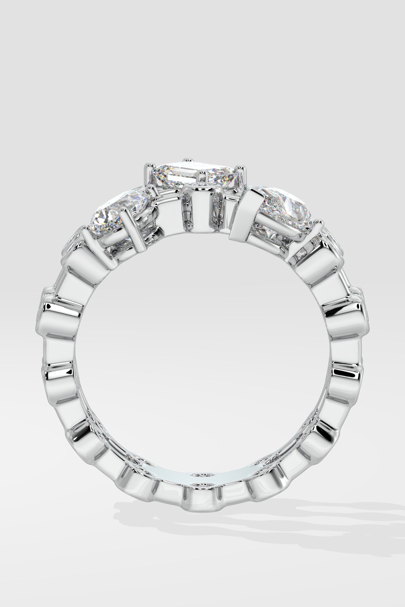 Askew 3 Stone Double Ring - House Of Quadri