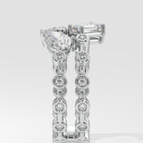 Askew 3 Stone Double Ring - House Of Quadri