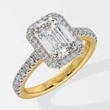 2 ct Emra Solitaire Halo Diamond Ring