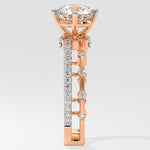 Stellar Twin Row Solitaire Ring - House Of Quadri