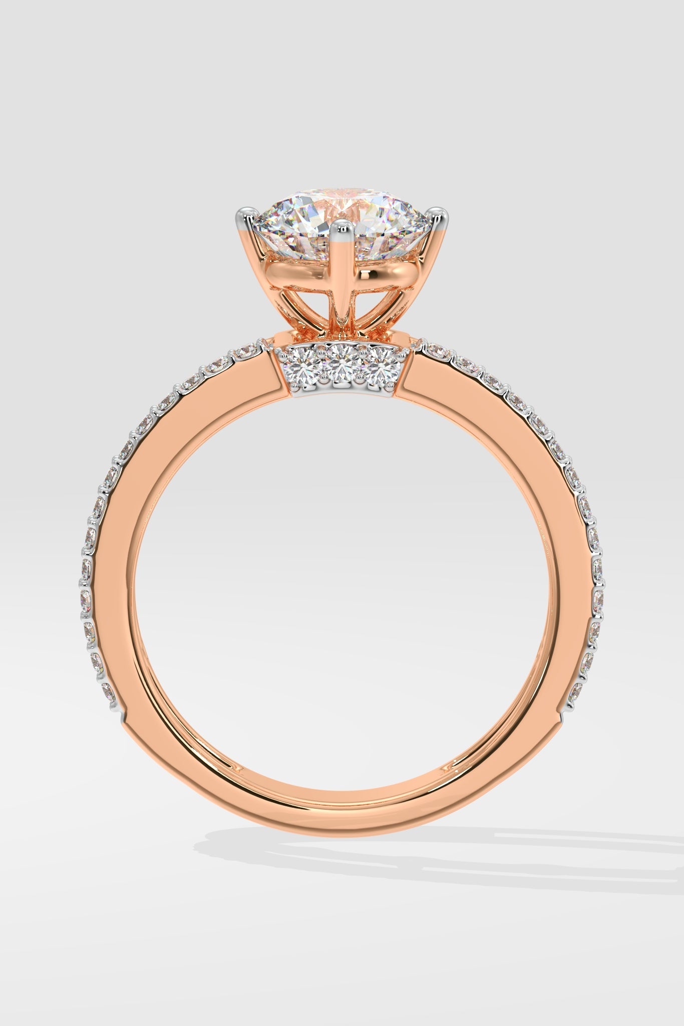 Stellar Twin Row Solitaire Ring - House Of Quadri