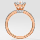 1 ct Twin Row Solitaire Diamond Ring