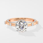 Stellar Invisible Halo Side Studded Solitaire Ring - House Of Quadri