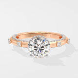Stellar Invisible Halo Side Studded Solitaire Ring - House Of Quadri