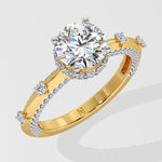 1.25 ct Invisible Halo Side Studded Solitaire Ring - House Of Quadri