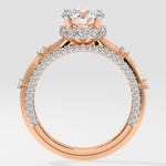 Stellar Invisible Halo Side Studded Solitaire Ring - House Of Quadri