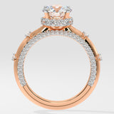 Stellar Invisible Halo Side Studded Solitaire Ring - House Of Quadri