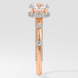 1.25 ct Invisible Halo Side Studded Solitaire Diamond Ring
