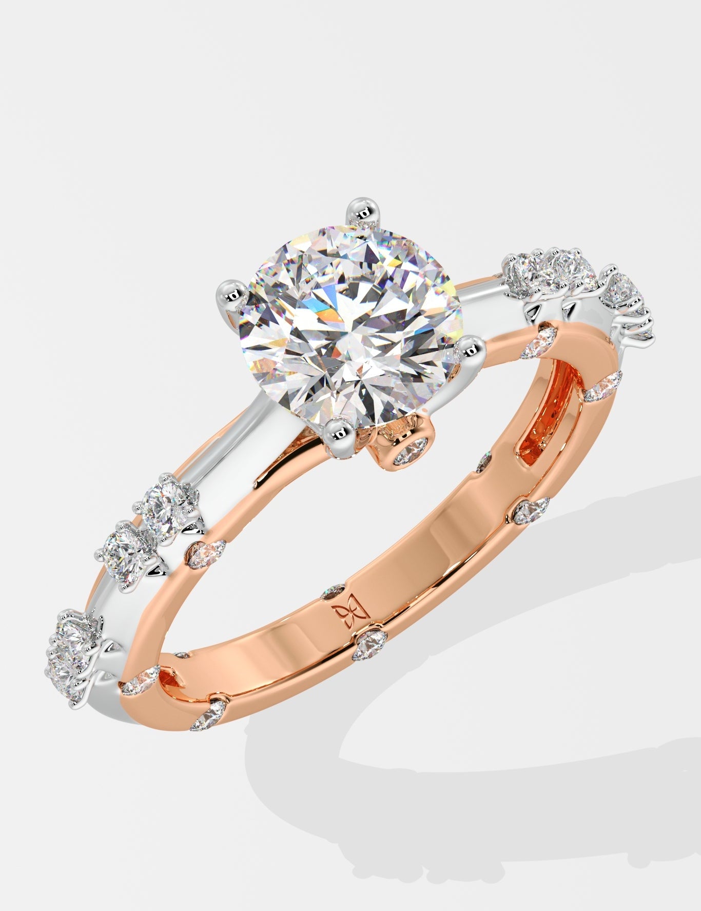 Stellar Crossover Diamonds Solitaire Ring - House Of Quadri