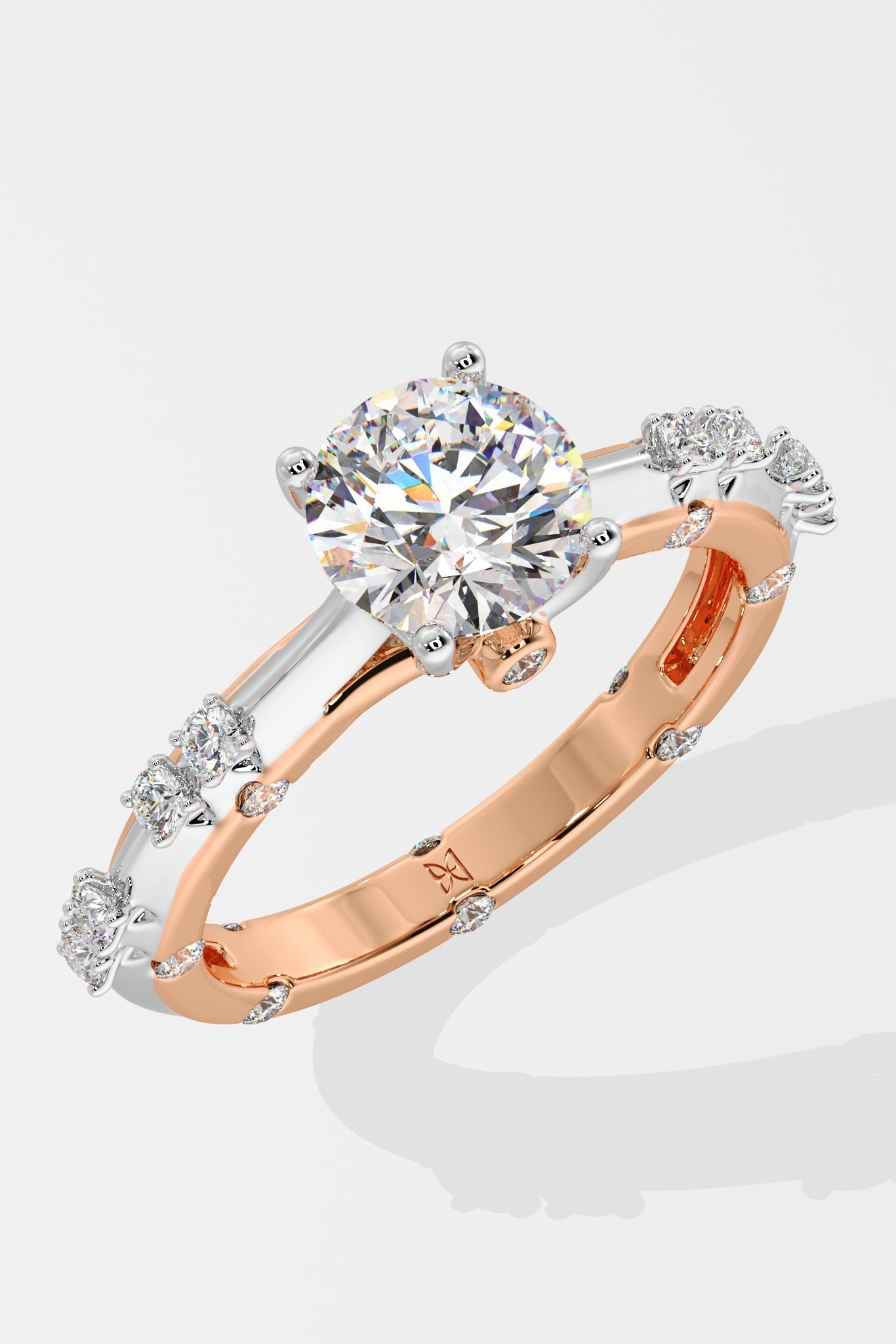 Stellar Crossover Diamonds Solitaire Ring - House Of Quadri