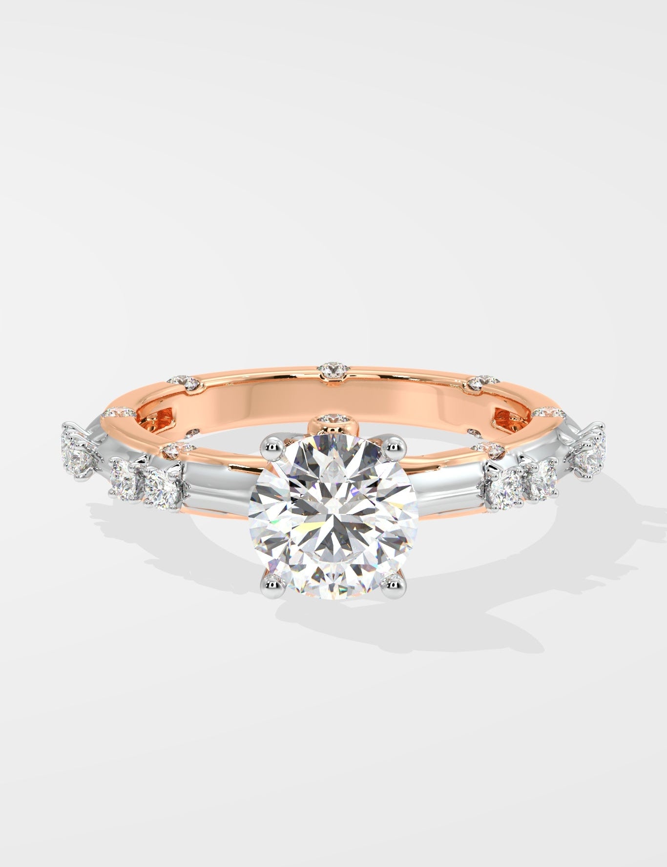 Stellar Crossover Diamonds Solitaire Ring - House Of Quadri