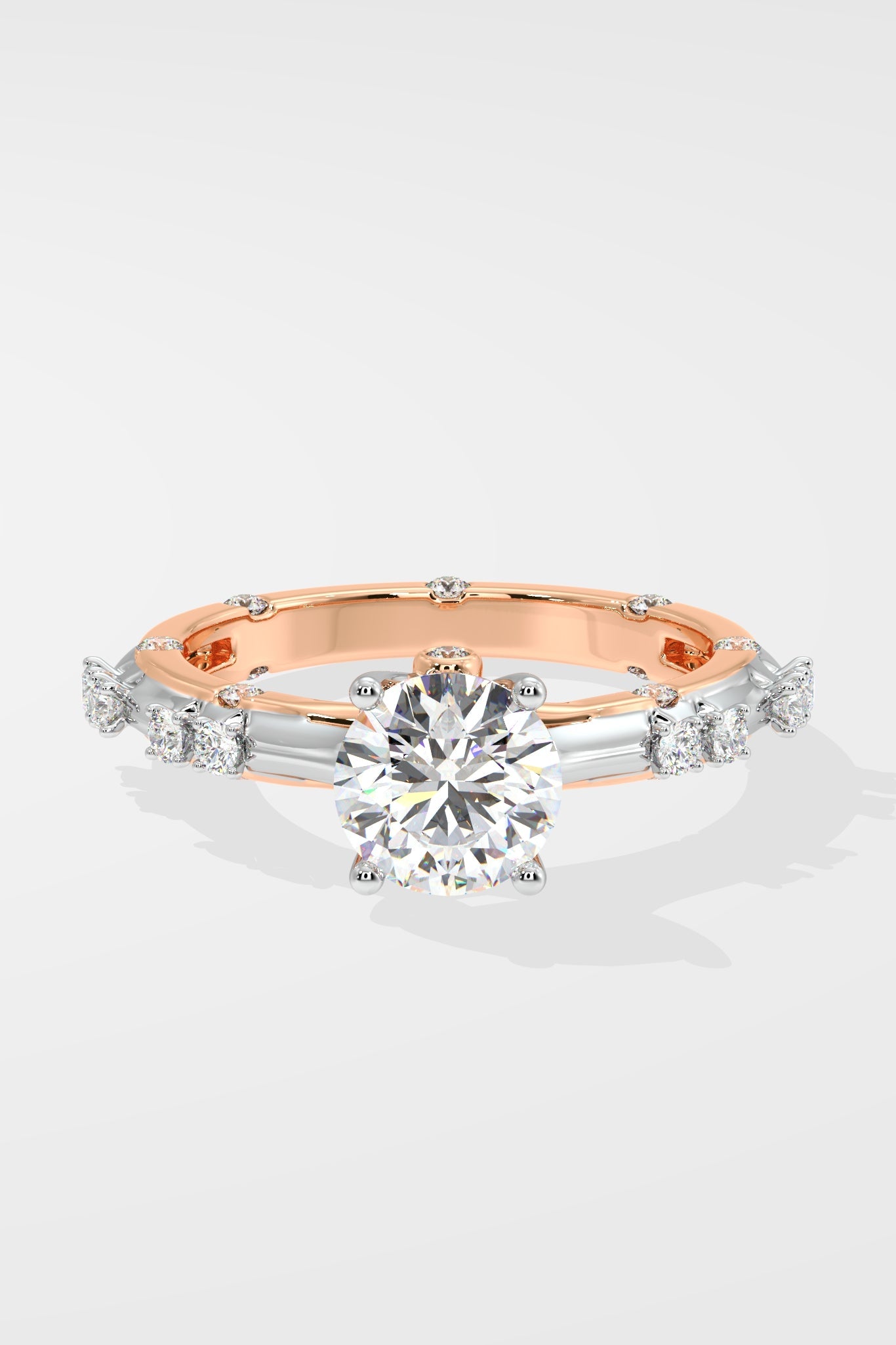 Stellar Crossover Diamonds Solitaire Ring - House Of Quadri