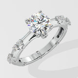 1.25 ct Crossover Solitaire Diamond Ring