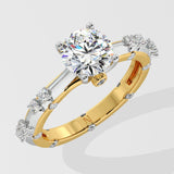 1.25 ct Crossover Solitaire Diamond Ring