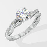 1 ct Infinity Solitaire Diamond Ring
