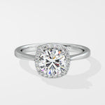 Stellar Cushion Halo Solitaire Ring - House Of Quadri