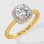 1 ct Cushion Halo Solitaire Ring - House Of Quadri