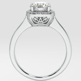 Stellar Cushion Halo Solitaire Ring - House Of Quadri