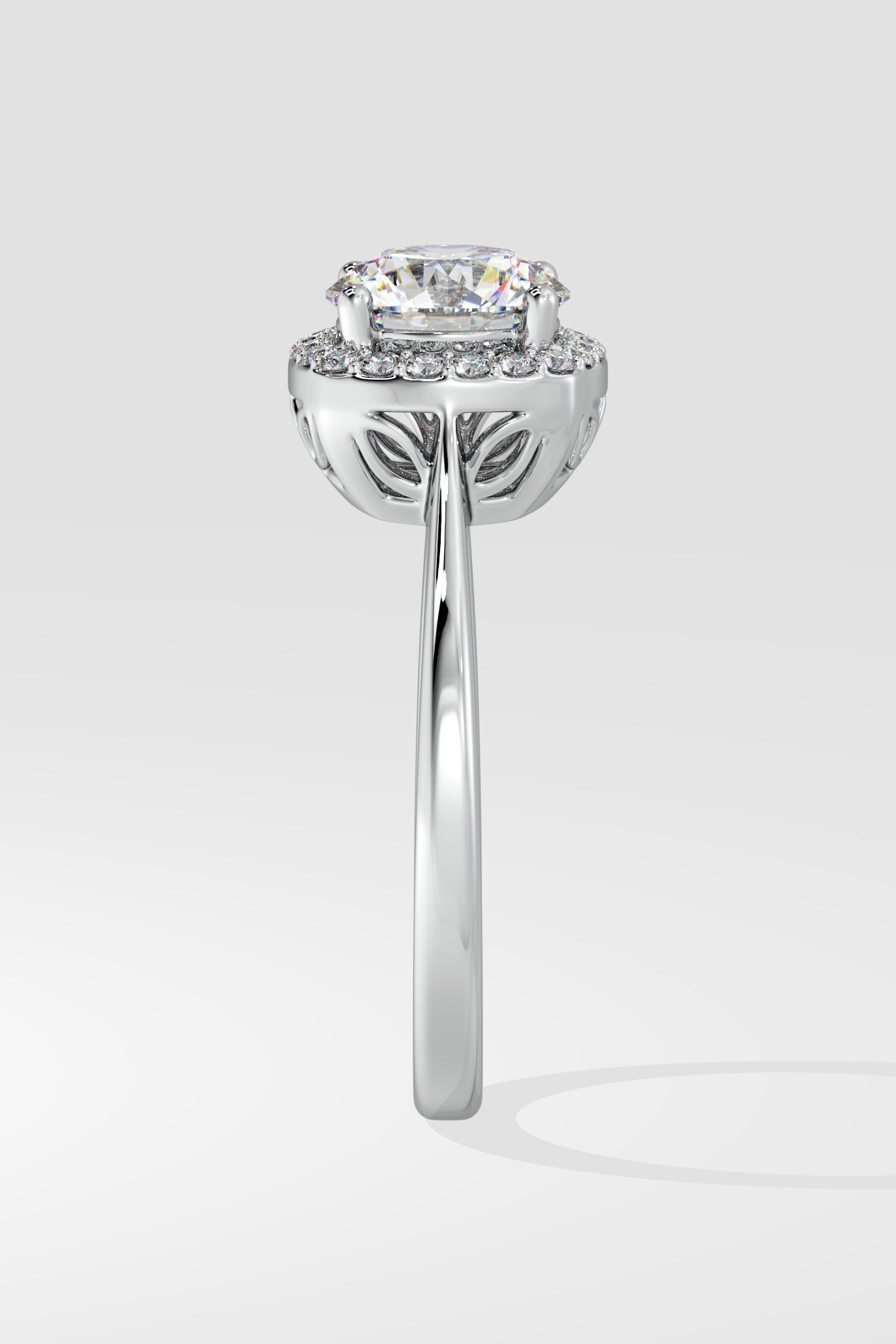 Stellar Cushion Halo Solitaire Ring - House Of Quadri