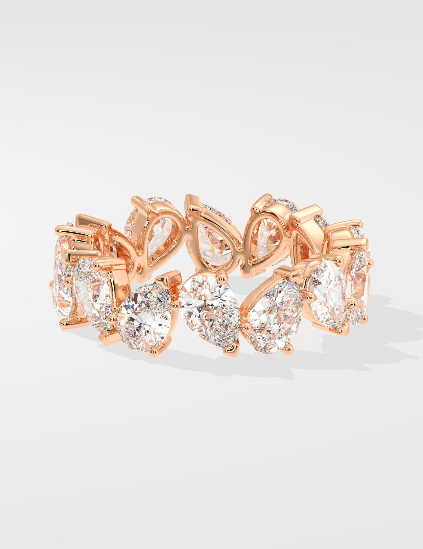 Askew Pear Eternity Ring - House Of Quadri