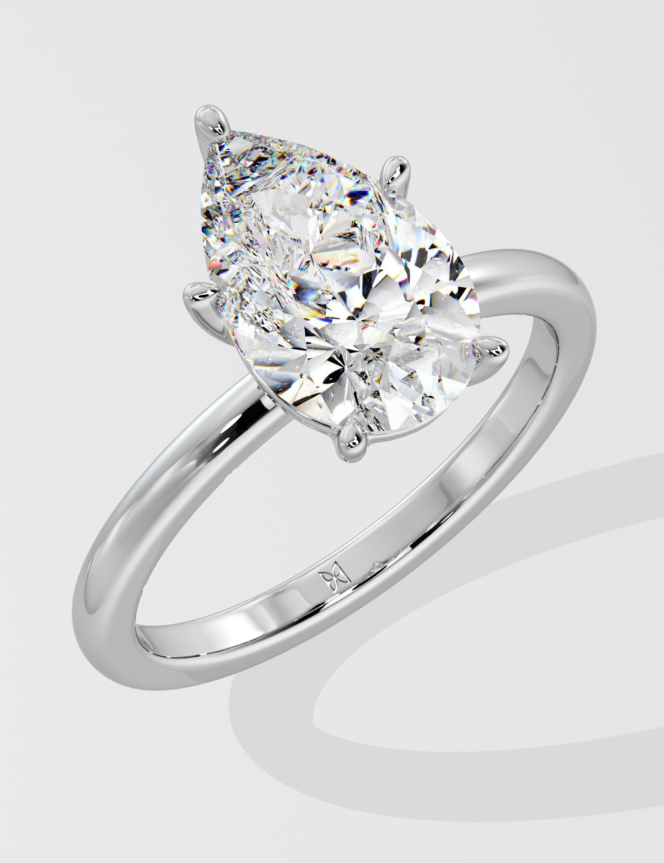 2 ct Hidden Halo Pear Ring - House Of Quadri