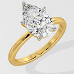 2 ct Hidden Halo Pear Ring - House Of Quadri