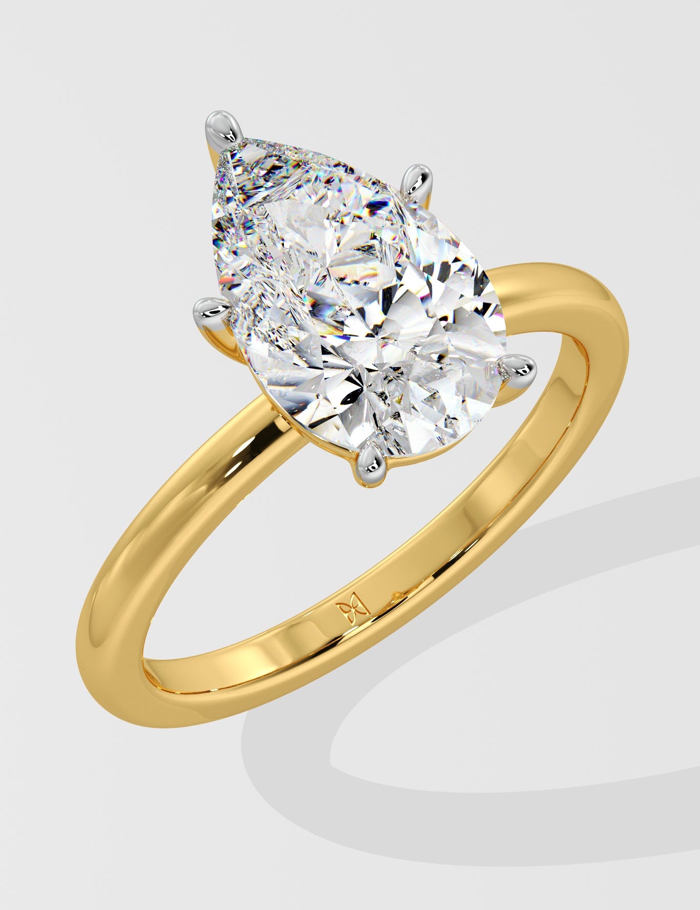 2 ct Hidden Halo Pear Ring - House Of Quadri