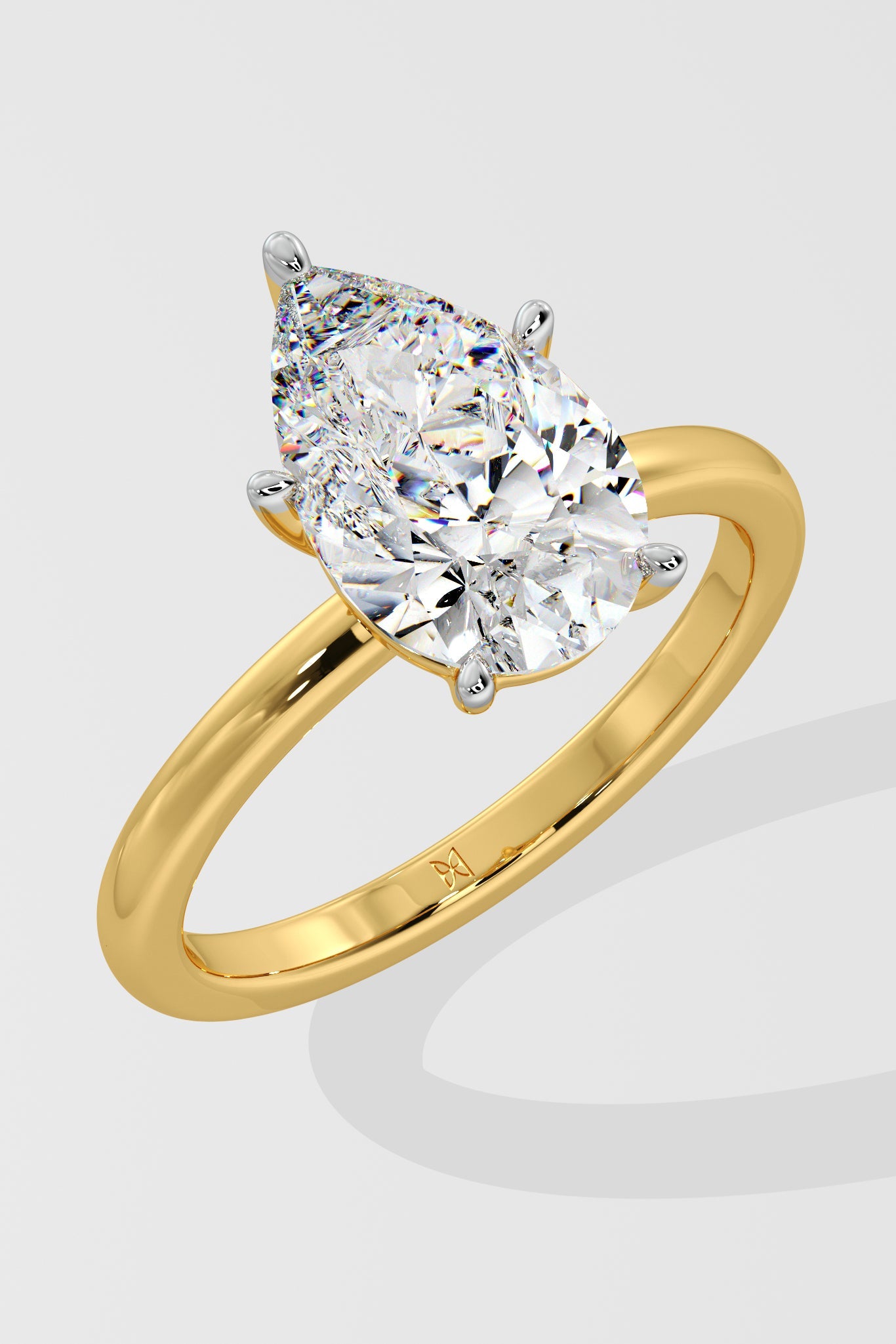 2 ct Hidden Halo Pear Ring - House Of Quadri