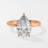 2 ct Hidden Halo Pear Diamond Ring