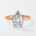Askew 2 ct Hidden Halo Pear Ring - House Of Quadri