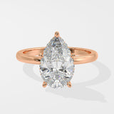 Askew 2 ct Hidden Halo Pear Ring - House Of Quadri