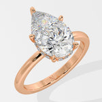 Askew 2 ct Hidden Halo Pear Ring - House Of Quadri