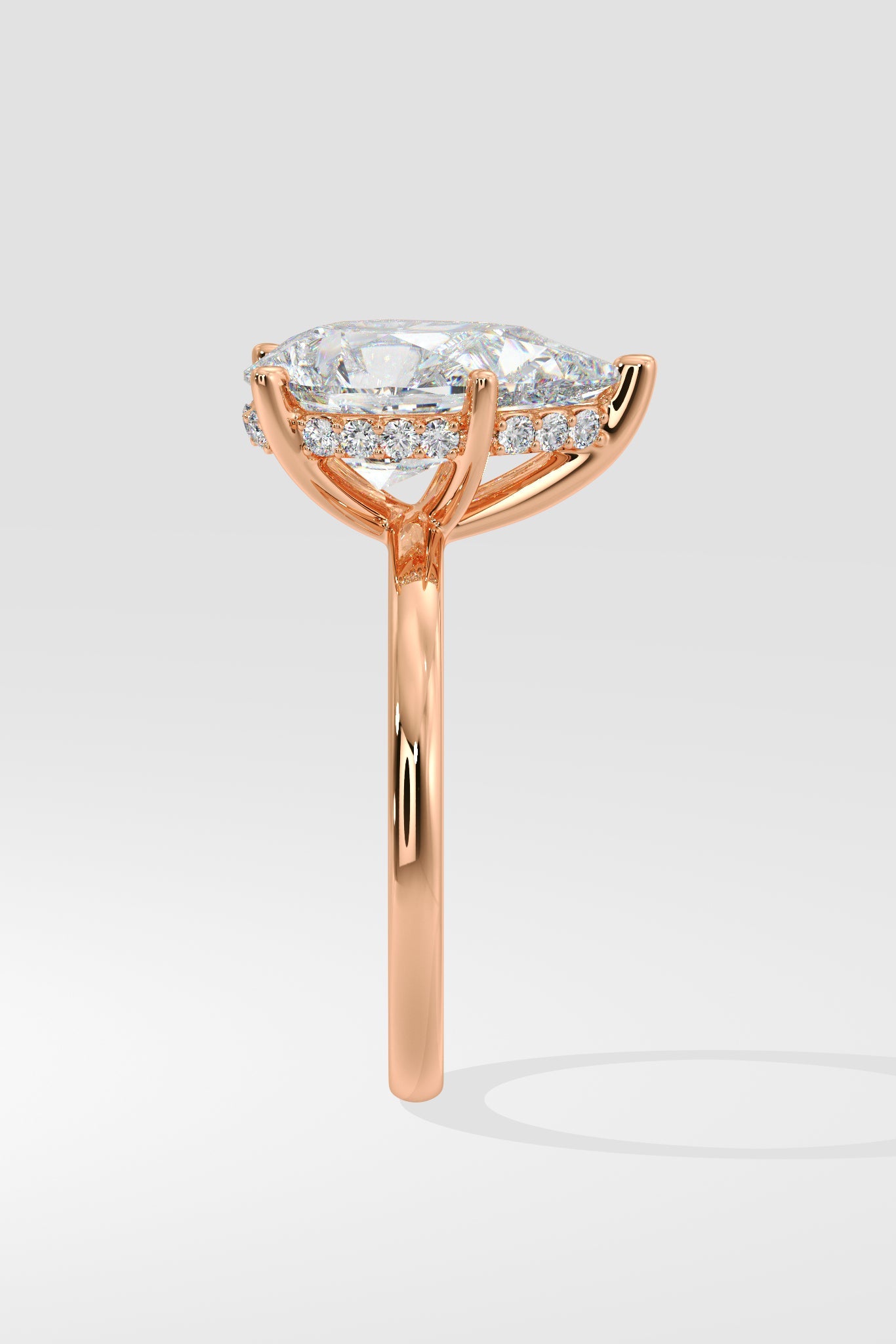 Askew 2 ct Hidden Halo Pear Ring - House Of Quadri