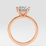 Askew 2 ct Hidden Halo Pear Ring - House Of Quadri
