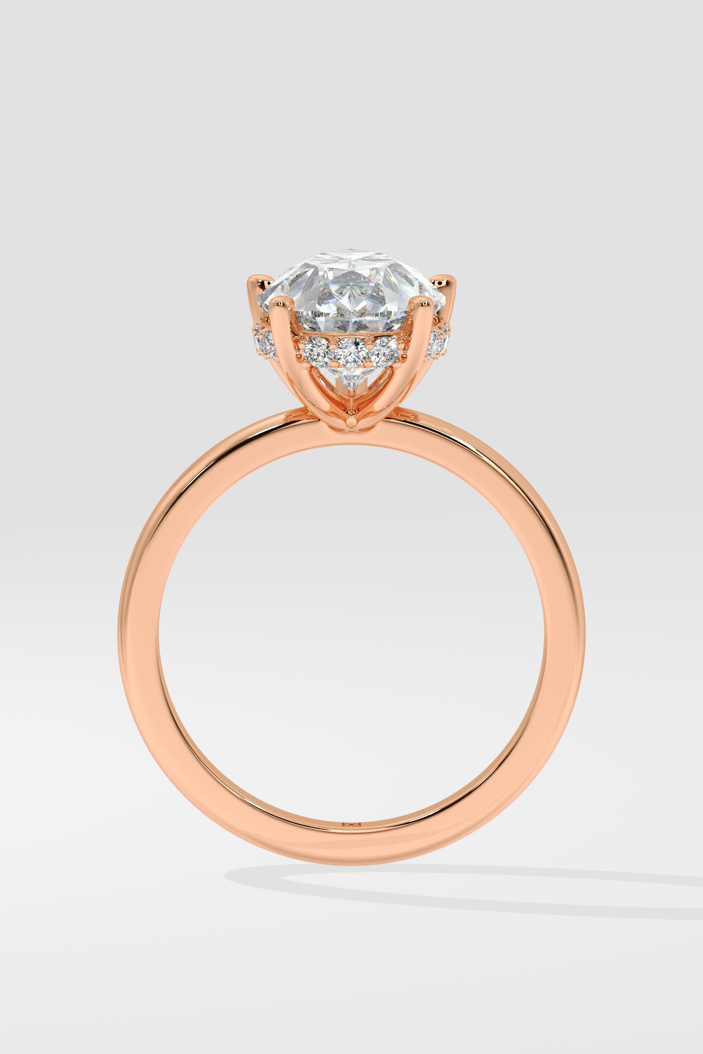 Askew 2 ct Hidden Halo Pear Ring - House Of Quadri