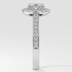 1 ct Accented Halo Cushion Solitaire Ring - House Of Quadri