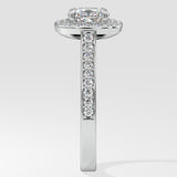 1 ct Accented Halo Cushion Solitaire Ring - House Of Quadri