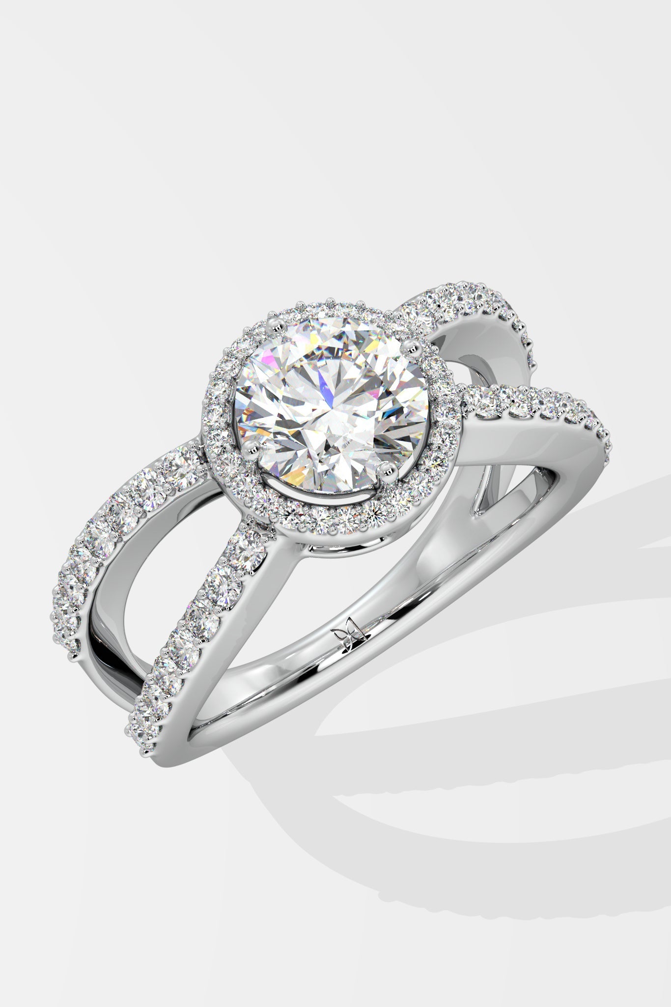 T-Shirt Crossover Solitaire Ring - House Of Quadri